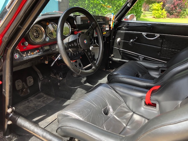 Giulia rally car interior