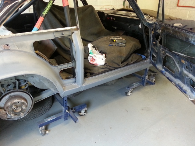 In the Workshop/Restoration. GT Junior sill/rear wing